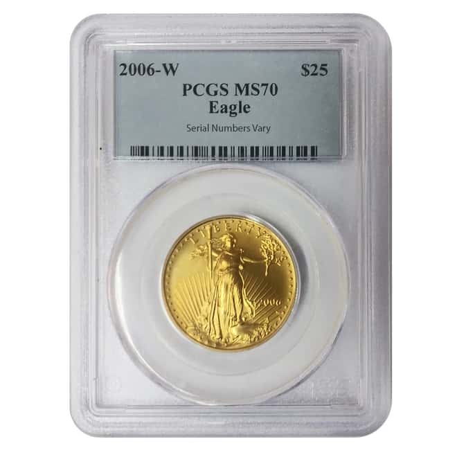 2006-W 1/2 oz $25 Burnished Gold American Eagle PCGS MS 70