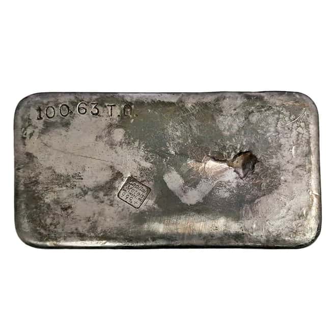 100.63 oz Capital Metals Vintage Silver Bar .999+ Fine