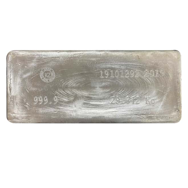 1000 oz (+/-) COMEX Deliverable Silver Bar .999+ Fine