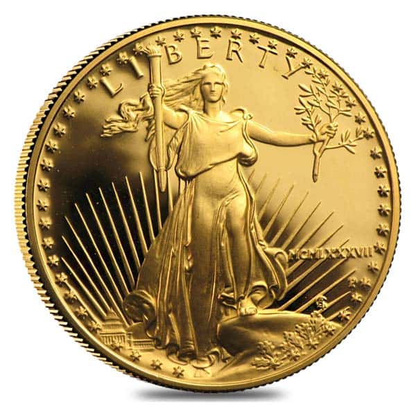 1987 Gold 1.5 oz Proof American Eagle 2-coin set (W/Box & COA)