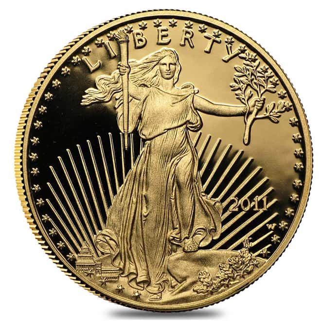 2011-W 1 oz $50 Proof Gold American Eagle (w/Box & COA)