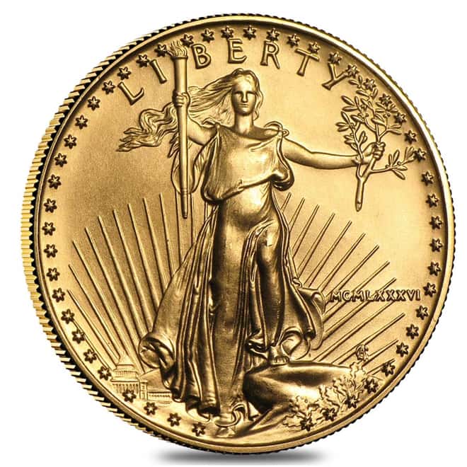 1986 1/2 oz $25 Gold American Eagle First Day of Issue Oct 20 1986 w/Official Mail Stamp