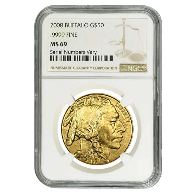 2008 1 oz Gold American Buffalo $50 Coin NGC MS 69