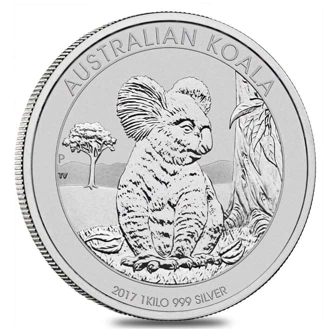 2017 1 Kilo Silver Australian Koala Perth Mint .999 Fine BU In Capsule