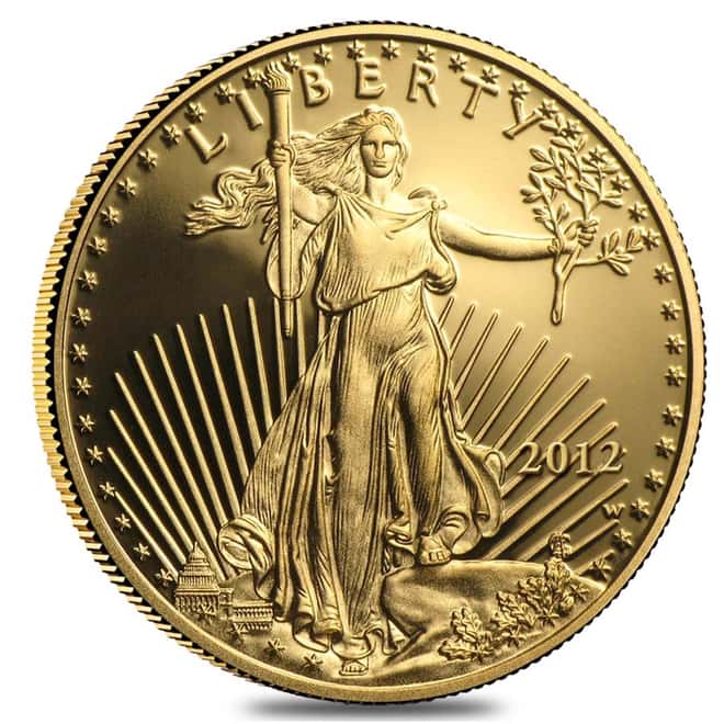 2012 W 1/10 oz $5 Proof Gold American Eagle (w/Box & COA)