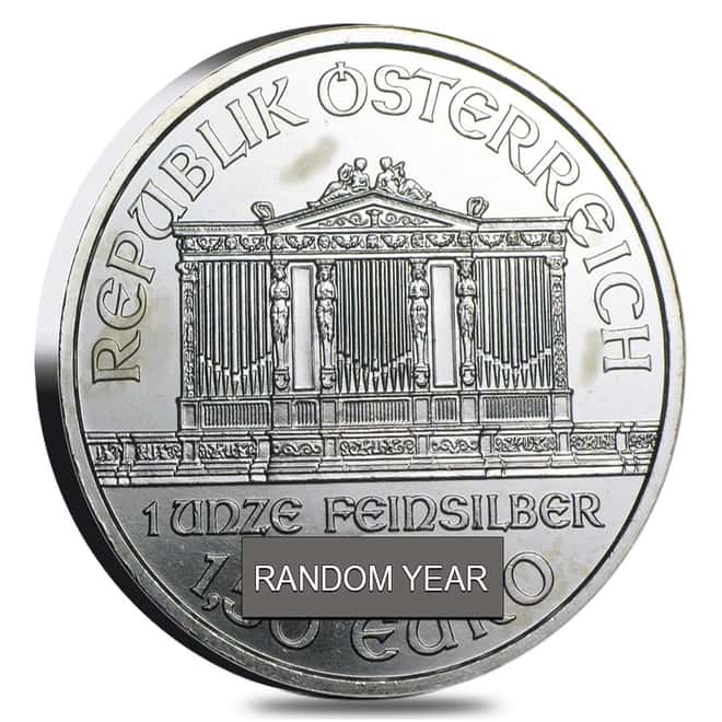 1 oz Austrian Silver Philharmonic (Milky, Cull, Damaged, Circulated, Cleaned)