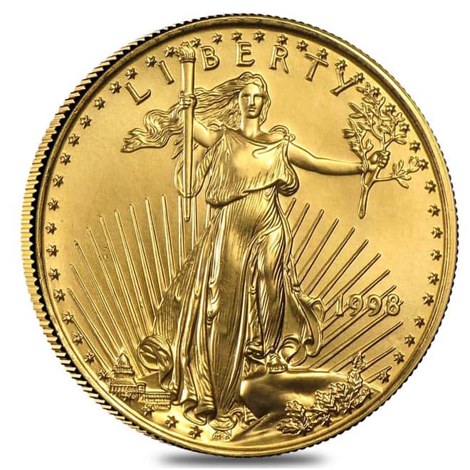 1998 1/2 oz Gold American Eagle BU