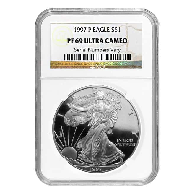 1997 P 1 oz Silver American Eagle $1 Coin NGC PF 69 UCAM