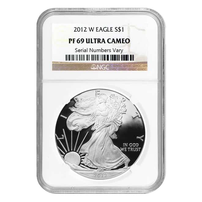2012 W 1 oz Silver American Eagle $1 Coin NGC PF 69 UCAM