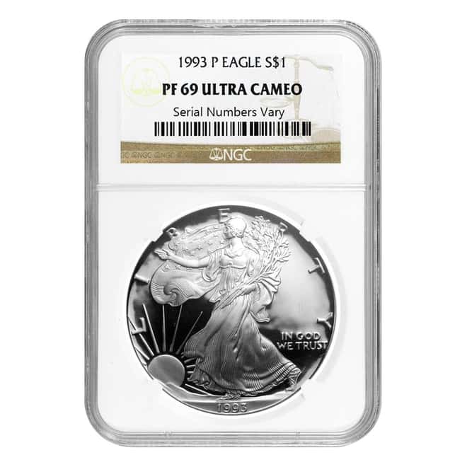 1993 P 1 oz Silver American Eagle $1 Coin NGC PF 69 UCAM 