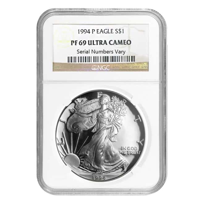 1994 P 1 oz Silver American Eagle $1 Coin NGC PF 69 UCAM 