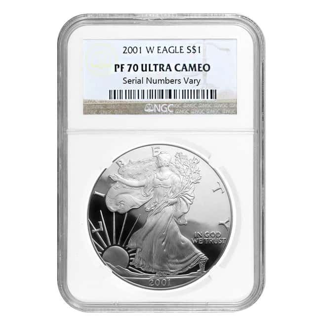 2001-W 1 oz Proof Silver American Eagle NGC PF 70 UCAM