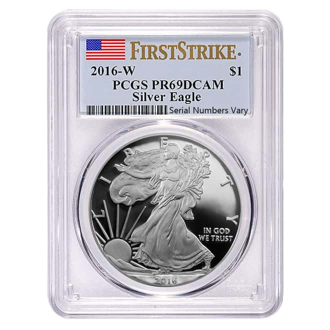 2016-W 1 oz Proof Silver American Eagle PCGS PF 69 First Strike - 30th Anniversary