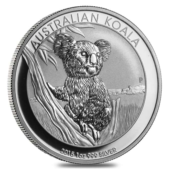 2015 1 oz Silver Australian Koala Perth Mint .9999 Fine BU In Cap