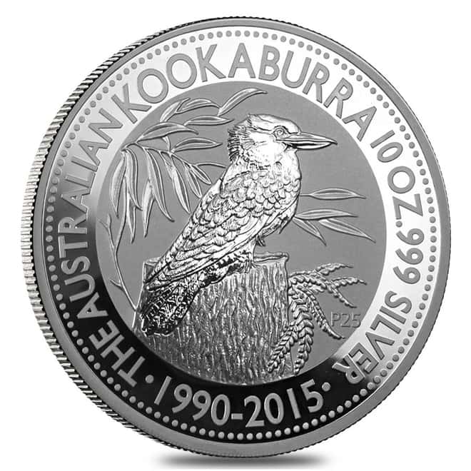 2015 10 oz Silver Australian Kookaburra .999 Fine BU In Cap