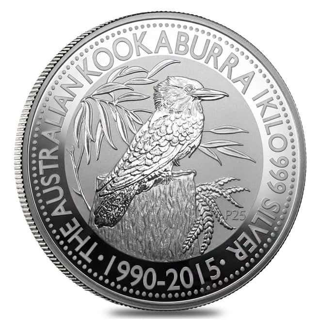 2015 1 Kilo Silver Australian Kookaburra .999 Fine BU
