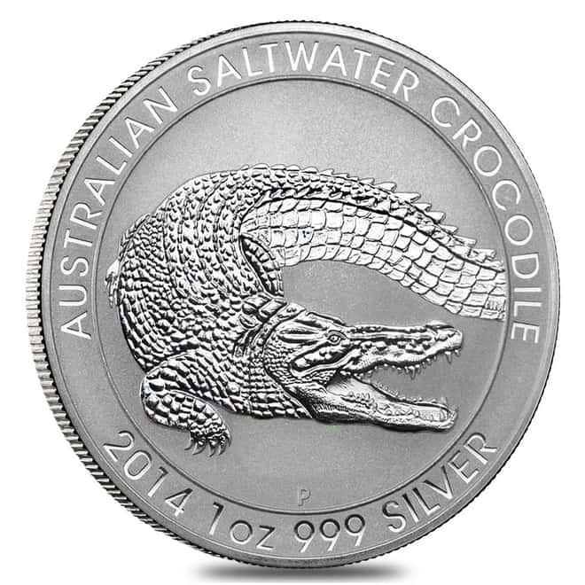 2014 P Australia 1 oz .999 Silver Saltwater Crocodile