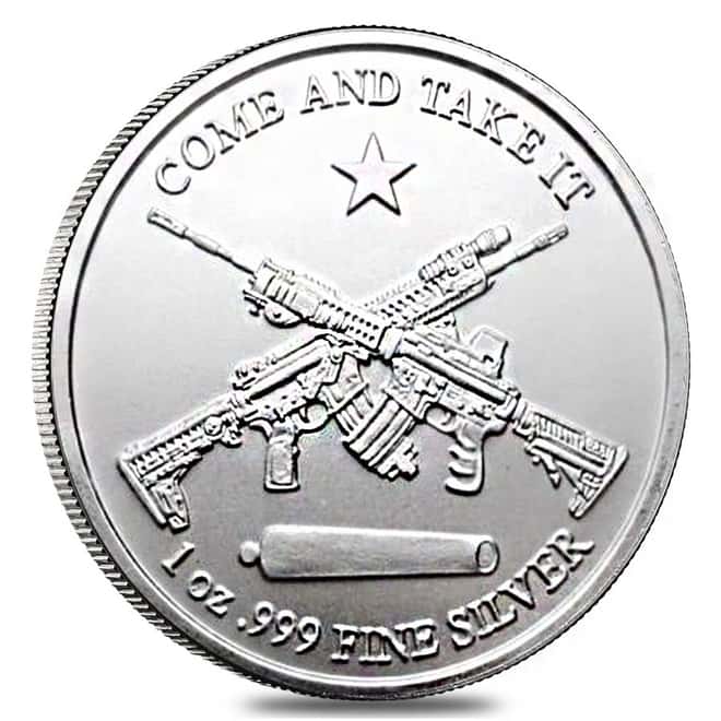 Molon Labe - Come and Take It - 1 Troy oz .999 Fine Silver Round