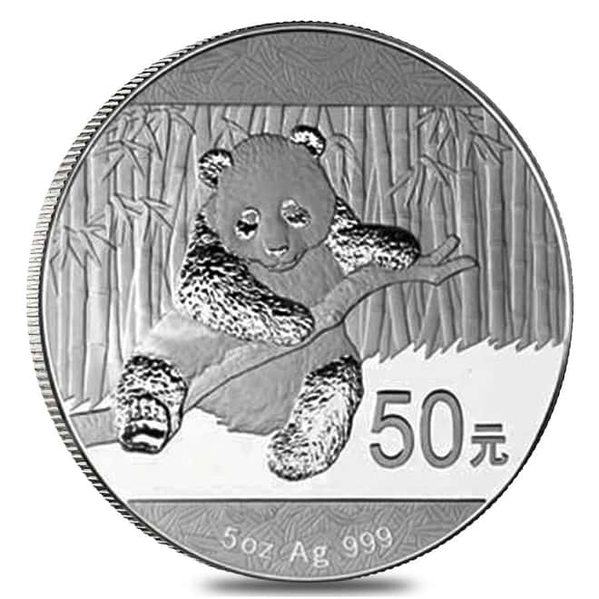 2014 5 oz Proof Silver Panda (w/Box & CoA)