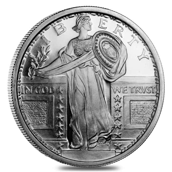 Roll of 20 - Standing Liberty Design 1 Troy oz .999 Fine Silver Rounds