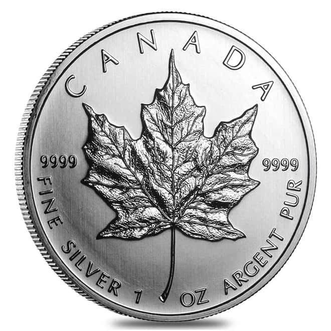 Roll of 25 - 2011 1 oz Silver Canadian Maple Leaf .9999 Fine $5 Coin