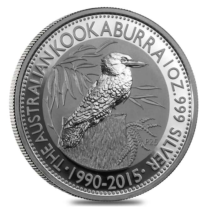 2015 1 oz Silver Australian Kookaburra Perth Mint .999 Fine BU In Cap