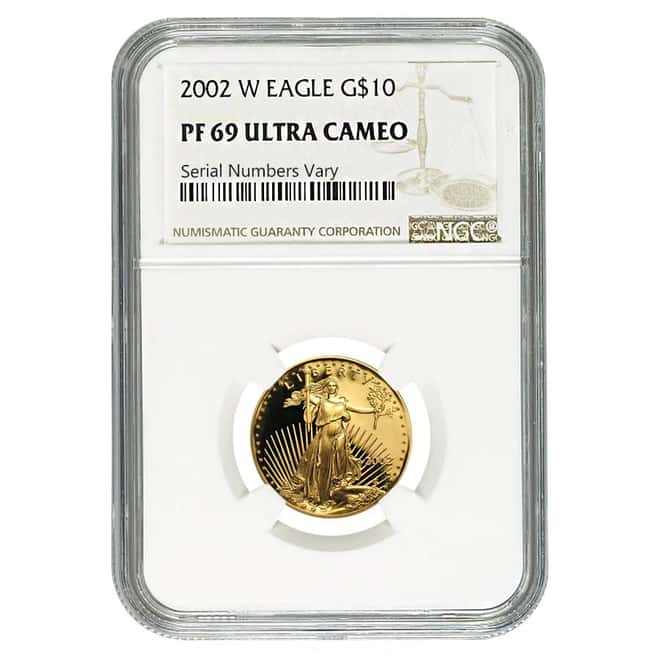 2002-W 1/4 oz $10 Gold American Eagle Proof Coin NGC PF 69