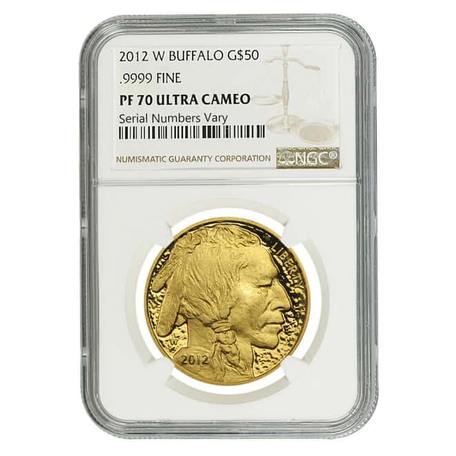 2012-W 1 oz $50 Gold American Buffalo Proof Coin NGC PF 70