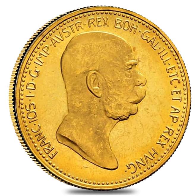 1908 Austria Gold 20 Corona 60th Anniversary UNC AGW .1960 oz