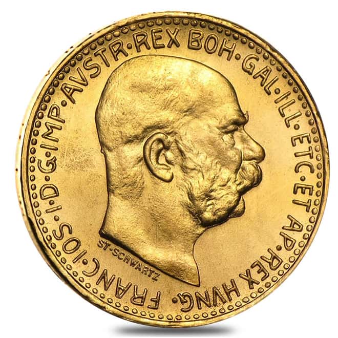1912 Austria Gold 10 Coronas AU/BU (Restrikes)