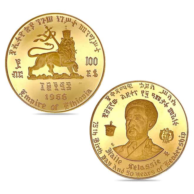 1966 Ethiopia 4.39 oz Haile Selassie Gold 5-Coin Set (w/Box & COA)