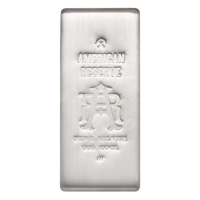100 oz Asahi American Reserve Silver Bar .999 Fine (w/Assay)