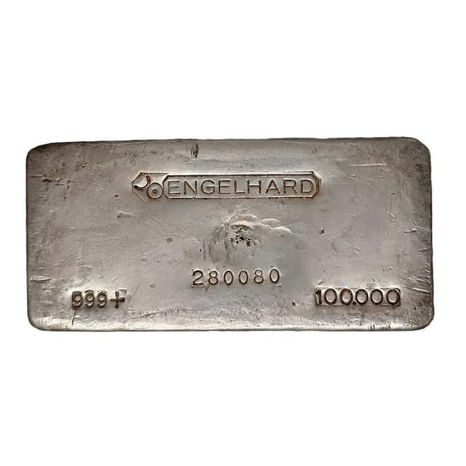 100 oz Engelhard Canada Bull Logo Silver Bar (4th Series, 6-Digits)