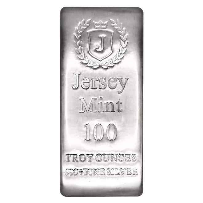 100 oz Jersey Mint Silver Bar .999 Fine