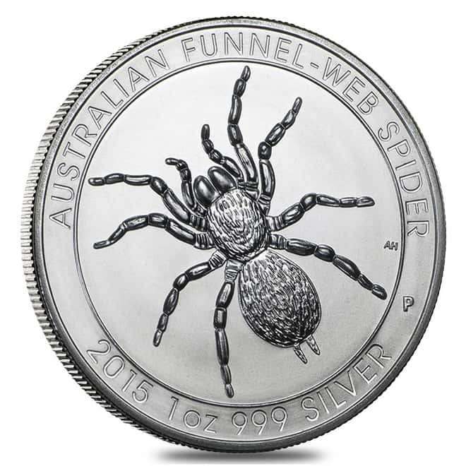 2015 1 oz Silver Australian Funnel-Web Spider .999 Fine BU