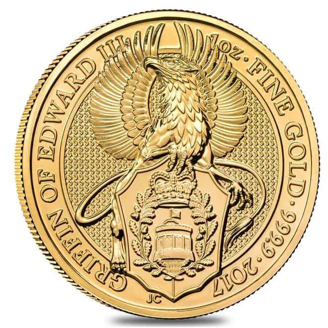 2017 Great Britain 1 oz Gold Queen's Beasts (Griffin) Coin .9999 Fine BU
