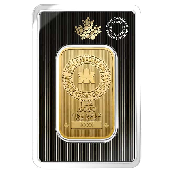 2017 1 oz Gold Wafer Bar Royal Canadian Mint RCM .9999 Fine (In Assay)