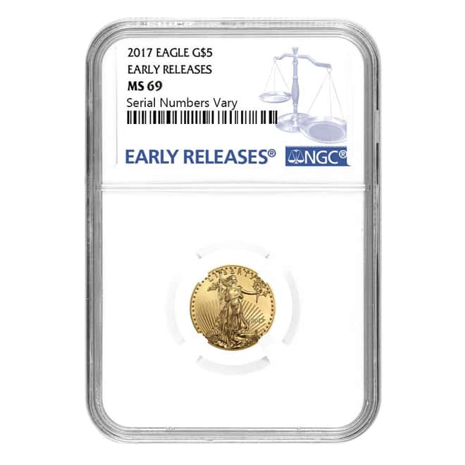 2017 1/10 oz Gold American Eagle NGC MS 69 Early Releases