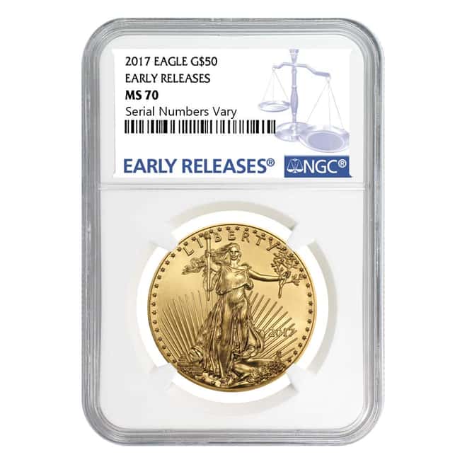 2017 1 oz Gold American Eagle NGC MS 70 Early Releases