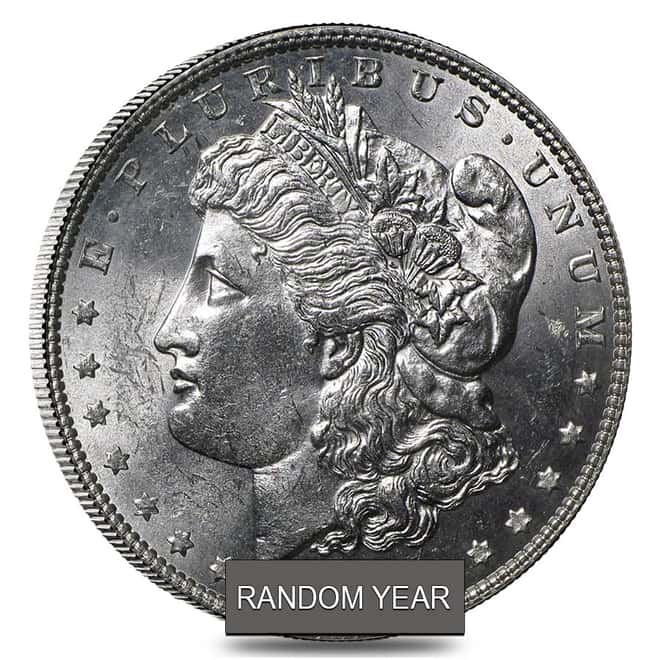 Silver Morgan Dollar PCGS MS 63 (Random Year, 1878-1904)