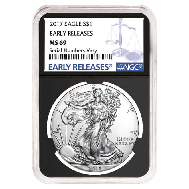 2017 1 oz Silver American Eagle $1 Coin NGC MS 69 Early Releases (Retro)