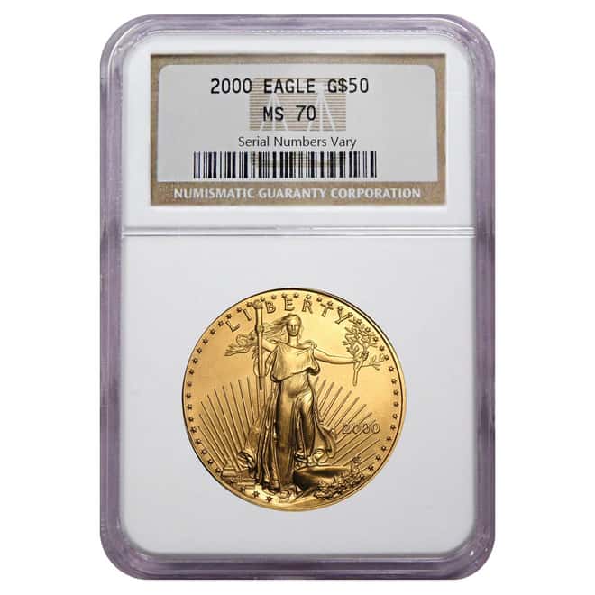 2000 1 oz $50 Gold American Eagle NGC MS 70