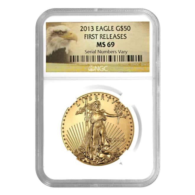 2013 1 oz $50 Gold Eagle NGC MS 69 First Releases