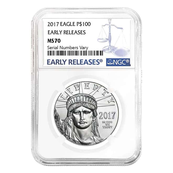 2017 1 oz Platinum American Eagle NGC MS 70 Early Releases