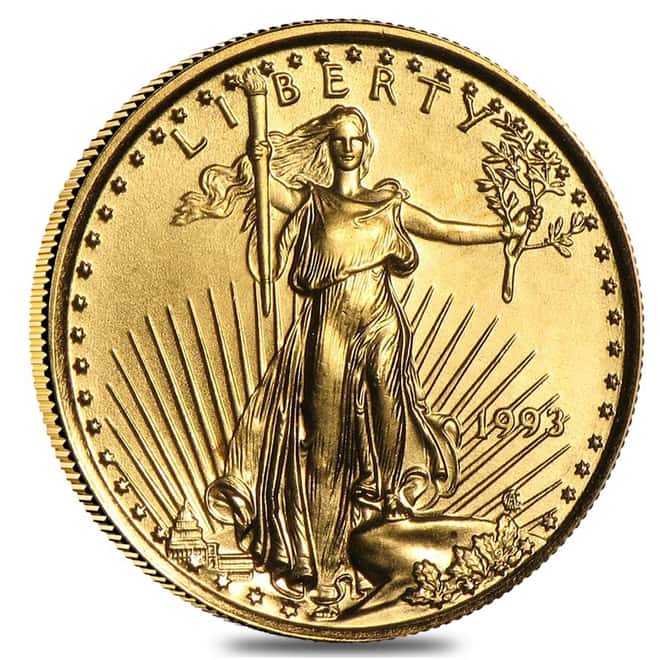 1993 1/10 oz Gold American Eagle BU