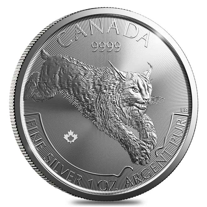 2017 1 oz Canadian Silver Lynx Predator Series $5 Coin .9999 Fine Silver