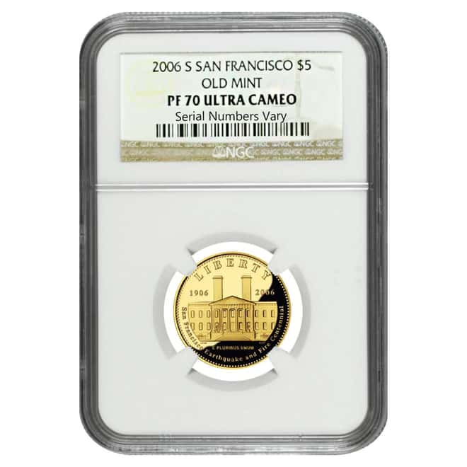 2006 S Gold $5 Proof Commemorative San Francisco Old Mint NGC PF 70 UCAM
