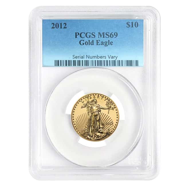 2012 1/4 oz $10 Gold American Eagle PCGS MS 69