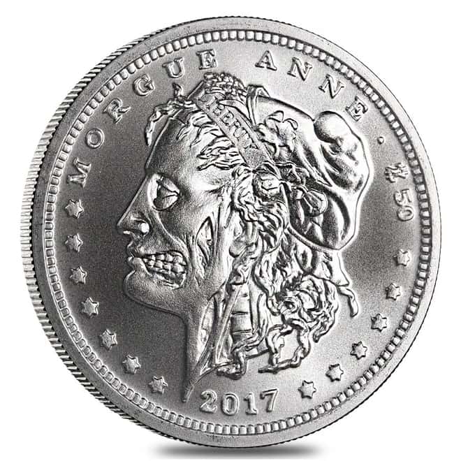 Zombucks "Morgue Anne" 1 oz .999 Fine Silver Round