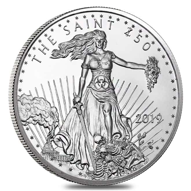 Zombucks "Saint" 1 oz .999 Fine Silver Round